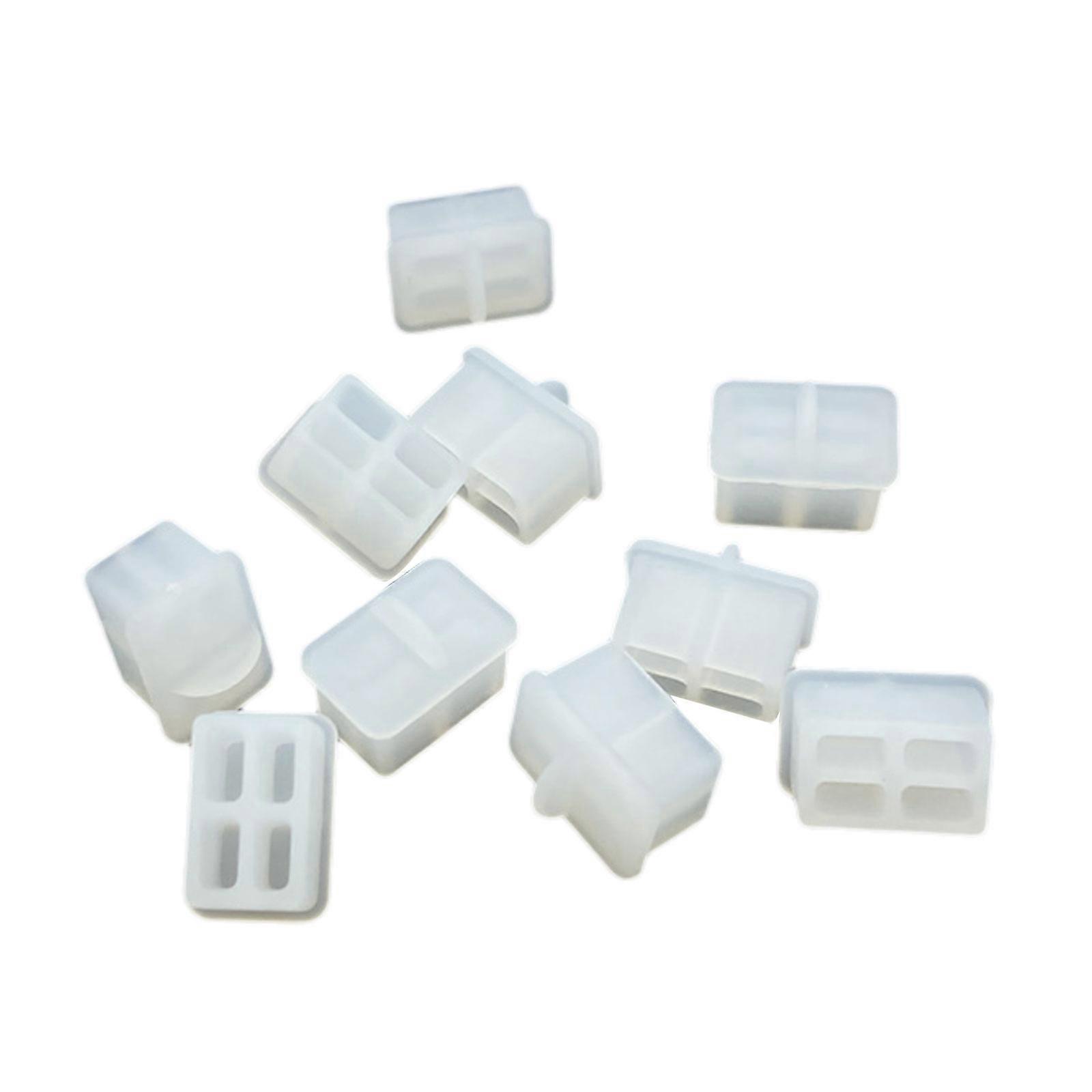 Pack of 10 Fiber Optical SFP Dust Plugs Dust Caps for Effective Protections and Quick Installation In Various Environment Transparent white