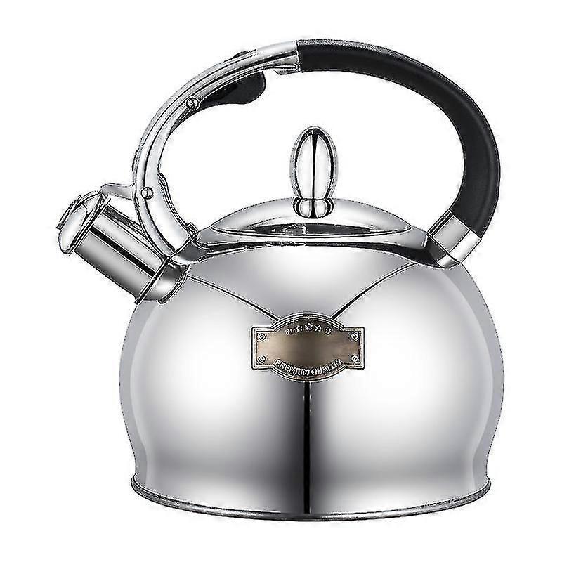 Stove Top Whistling Tea Kettle, 304 Stainless Steel Teakettle Teapot With Ergonomic Handle,3l
