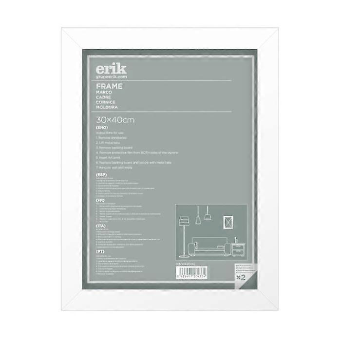 Marco - ERIK GROUP - 30 x 40 cm - Blanco - Rectangular