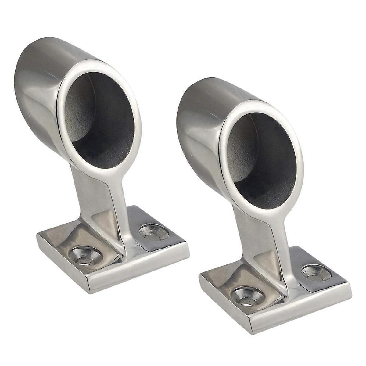 1Pair of Heavy Duty Marine Post Handrail Fittings, Heavy Duty Railing Handrail Pipe Fittings Mounts