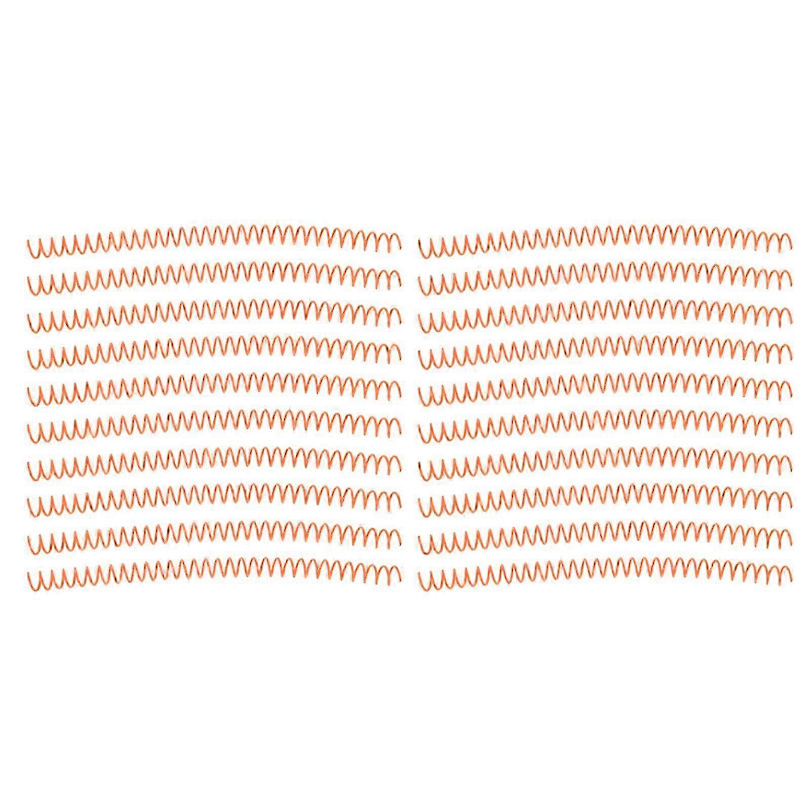 20Pcs Spiral Binding Coil Large Capacity Spine Comb 30 Holes 13mm Diameter Set Kit Orange