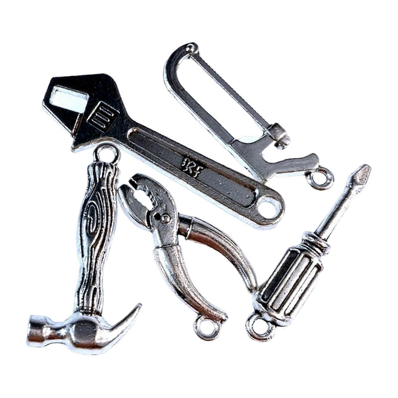 5 Pieces 1/12 Scale Miniature Miniature Multi Tool Set for Pretend Play