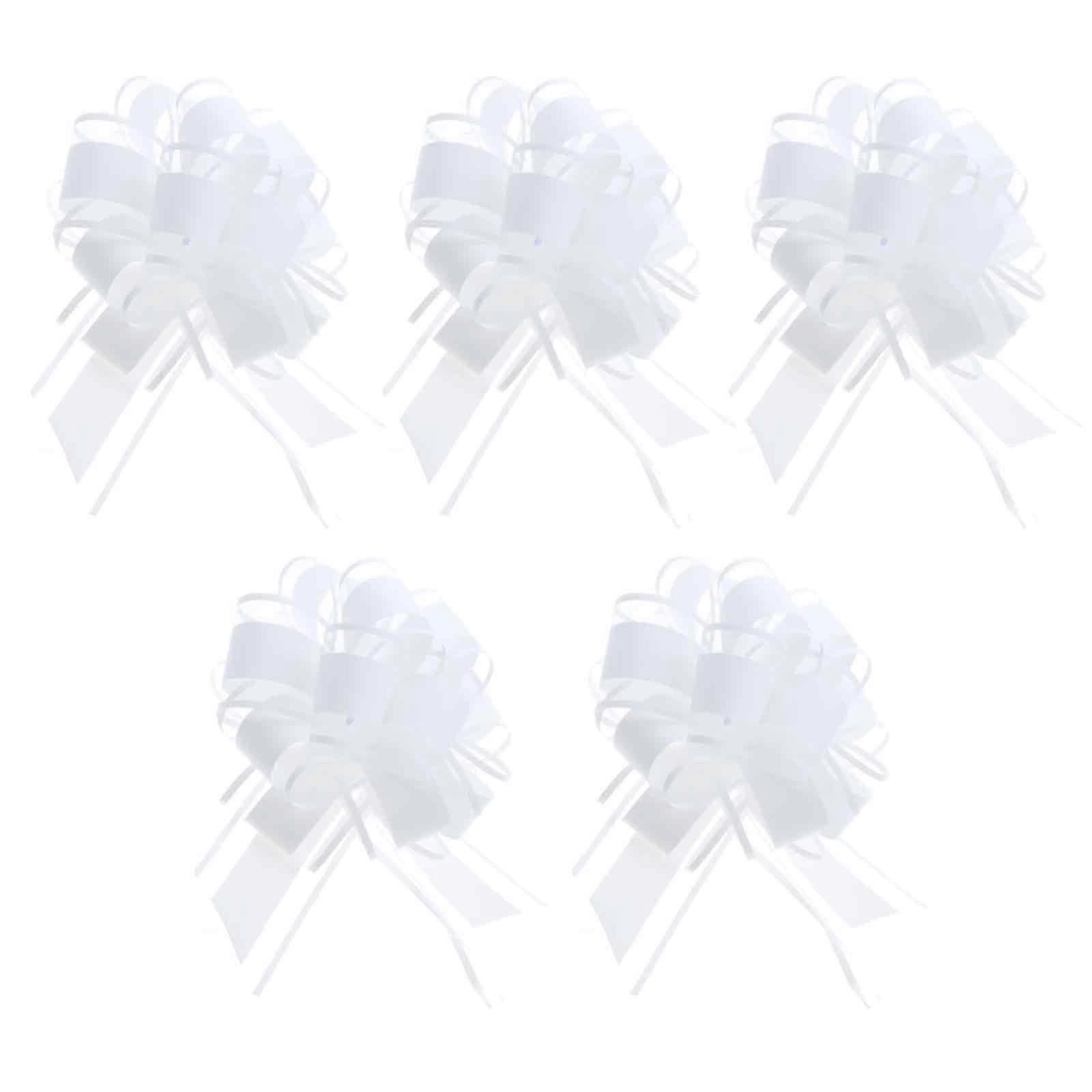 5pcs Snow Ball Pulling Flower - White