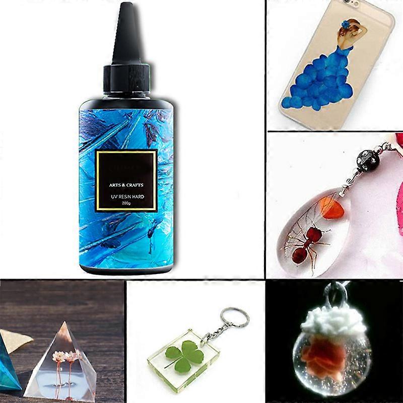 UV Resin Hard 200gm Acrylic Ultraviolet Clear Transparent for Craft Jewelry Mold