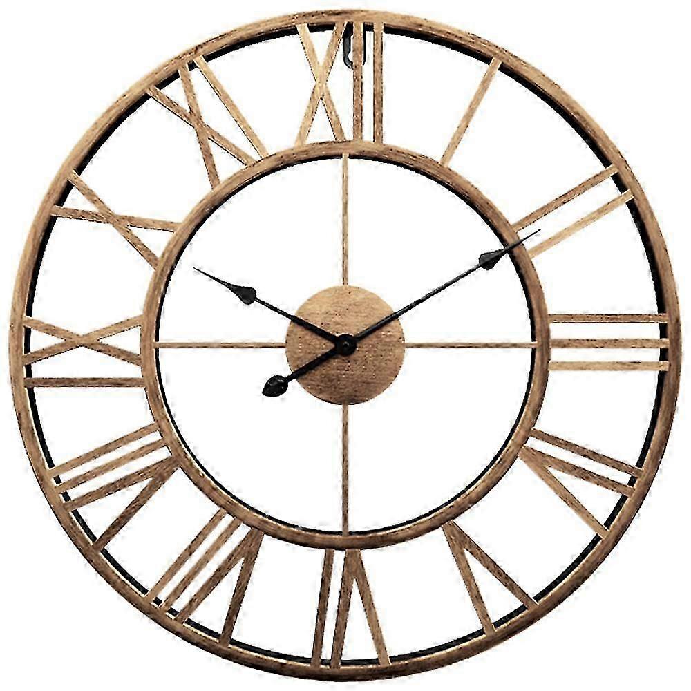 Decor Wall Clock, European Retro Clock with Large Numerals, Indoor Silent