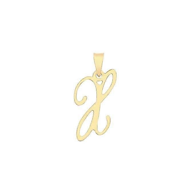 9ct Yellow Gold Script Initial Pendant PN1220/X