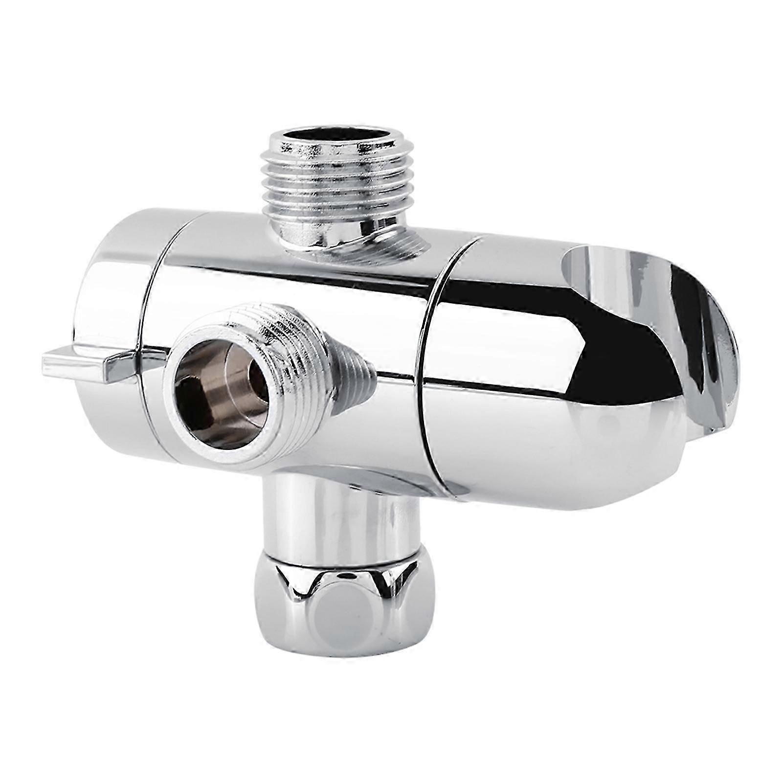 3-Way Shower Diverter Valve Adjustable Shower Arm Mount Combo