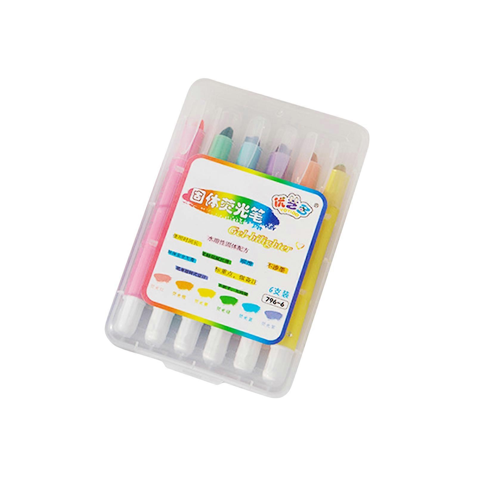 Bible Highlighter Pen Set 6/12 Colors for Even Marking, for Office and School Use Students Workers Quick Dry Highlighter