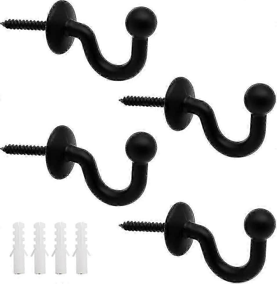 Set Of 4 Curtain Hooks 61mm Metal Tiebacks Curtain Holdbacks Curtain Tiebacks U Multifunctional For Gathering Curtains And Hang