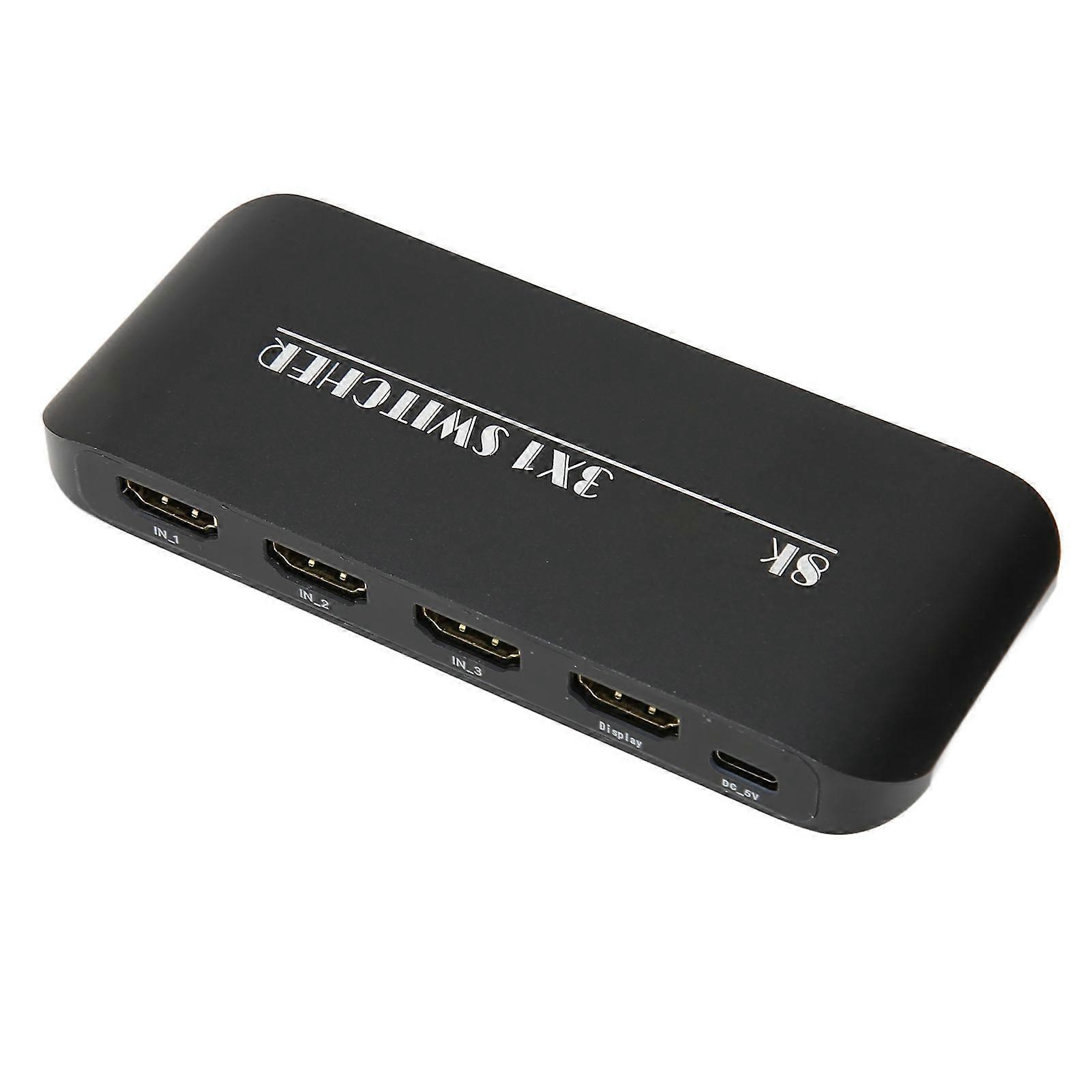 HD Multimedia Interface Switch 3-in-1 Ausgang 8K60Hz 48Gbps mit Fernbedienung