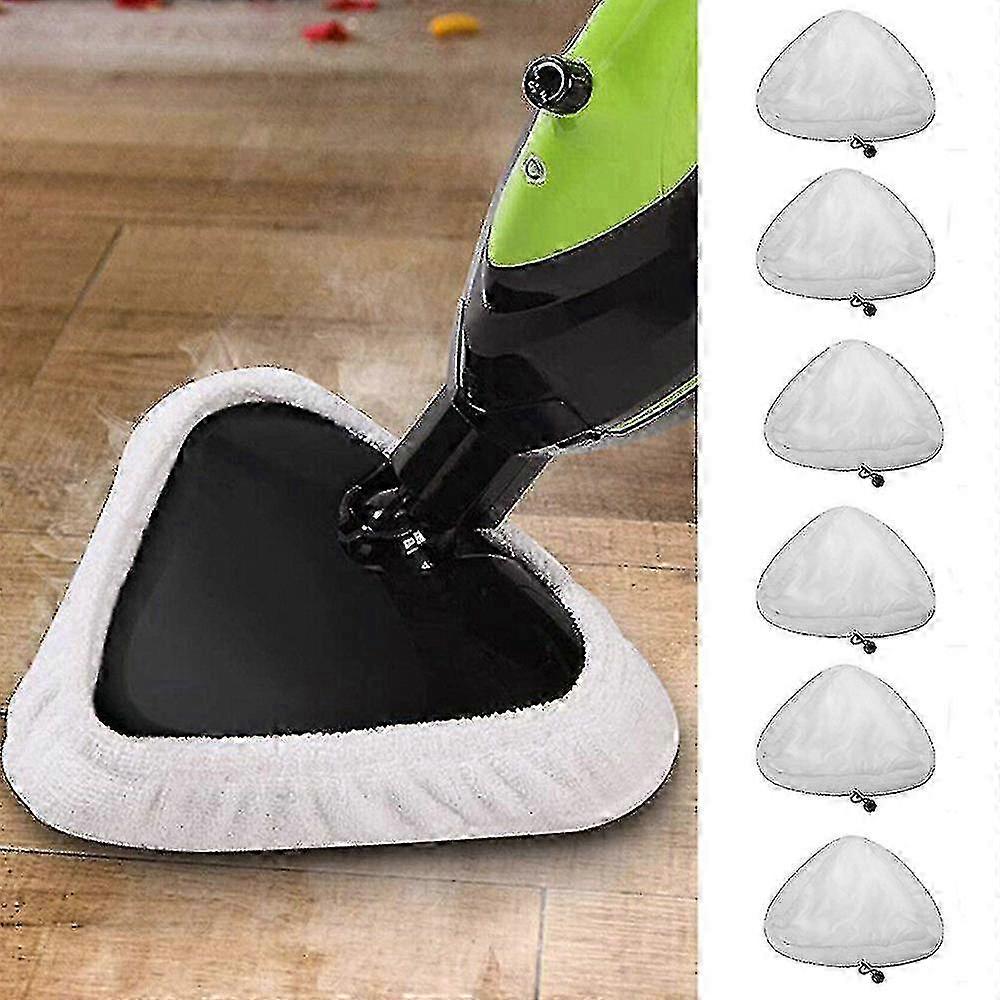 6pcs Washable H2O Steam Mop Pads Replacement Cloth