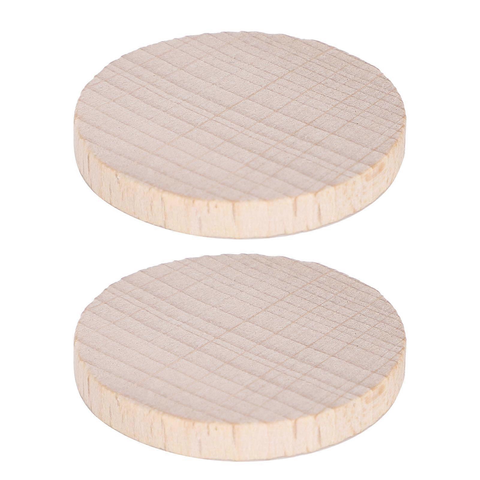Pack of 100 blank wooden discs for crafts, decorations and handmade accessories (4 cm)