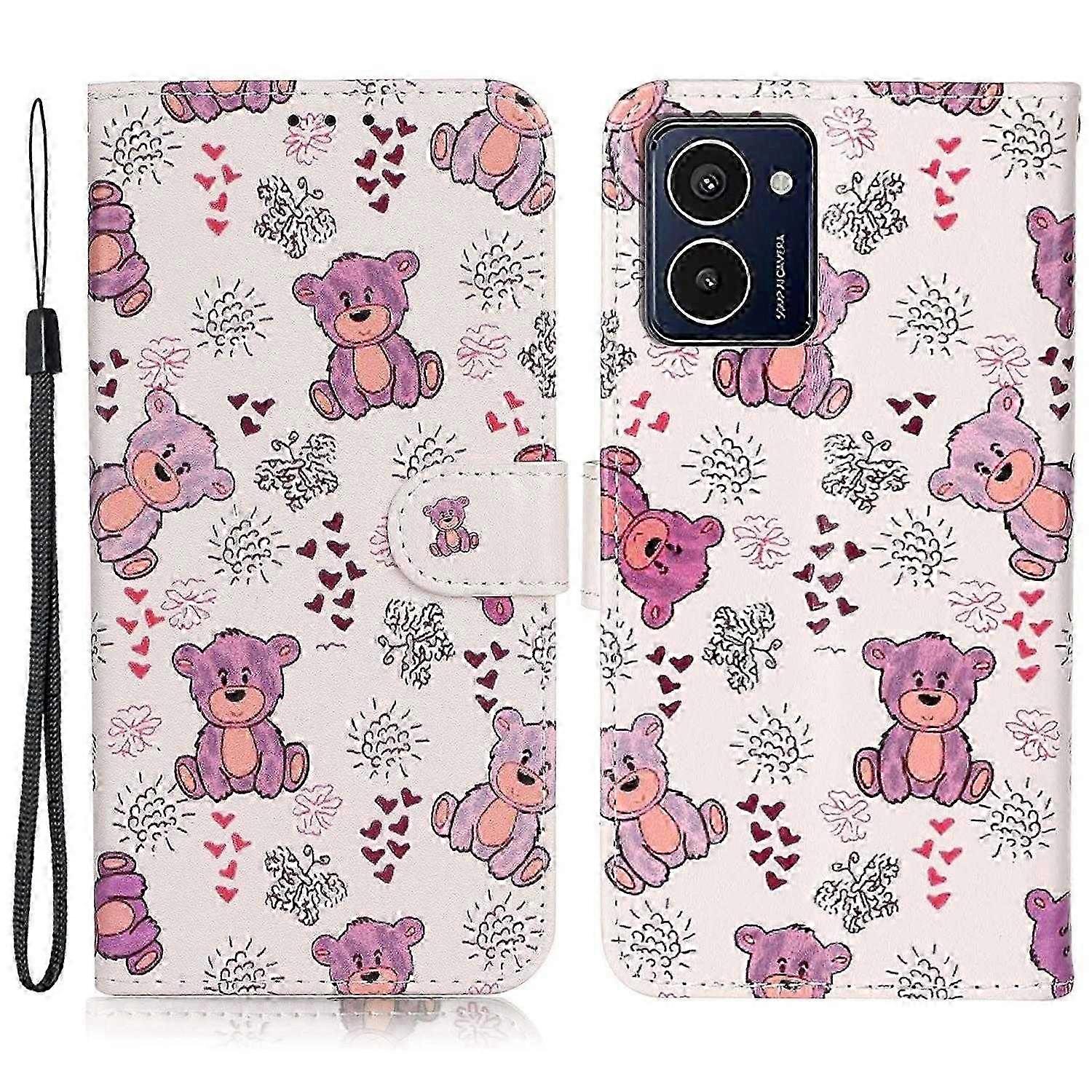 For HMD Pulse Pro Case with Card Holder Pattern Leather Phone Cover