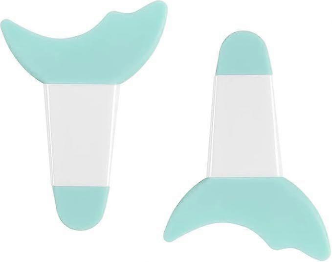 2PCS Mascara and Eyeshadow Shield Tool, Silicone Draw Eyeliner Eyeshadow Apply Eyelash Tools, Reusable Eyelash Makeup Tools