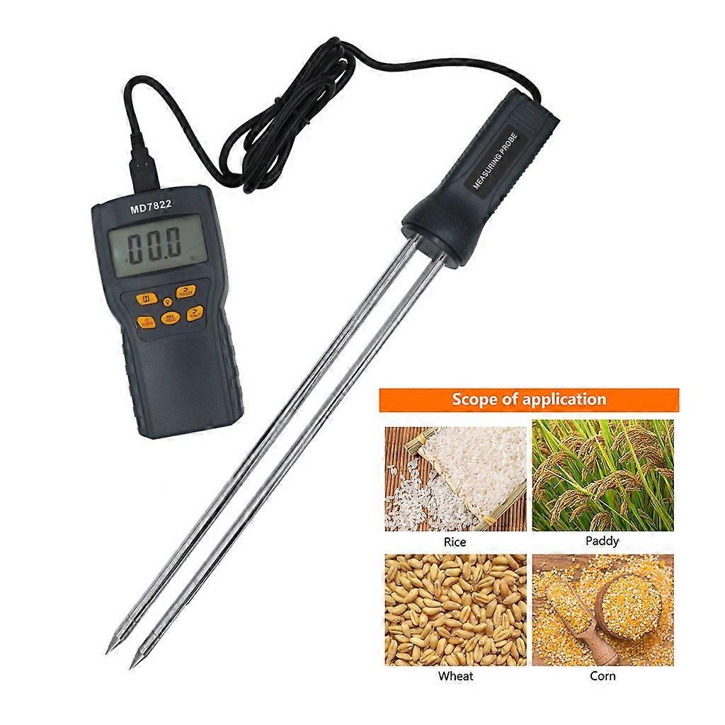 Digital Wheat Corn Grain Moisture Meter MD7822 LCD Display Humidity Tester Tool
