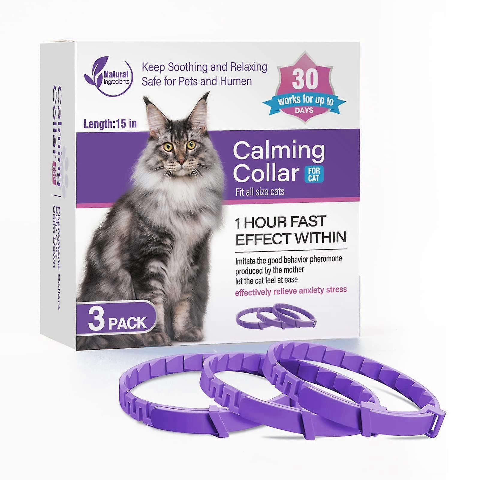 3 Pack Calming Collar for Dogs to Anxiety Reduce Adjustable for Small Medium Large