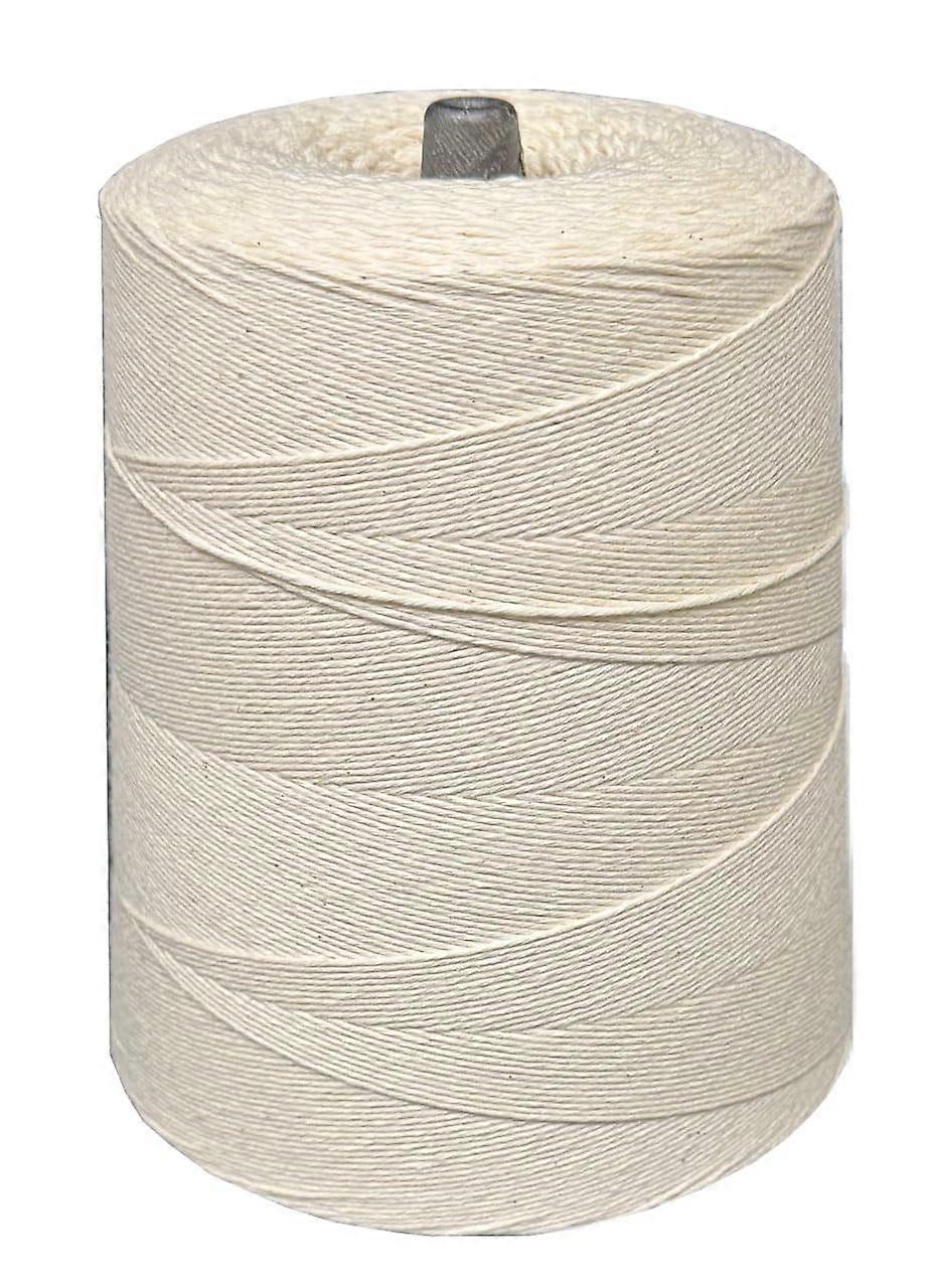 6 PLY Cotton Twine for Crafting, 2.5 LB Cone, 8000 Feet, Durable Lightweight String for DIY Projects and Packaging