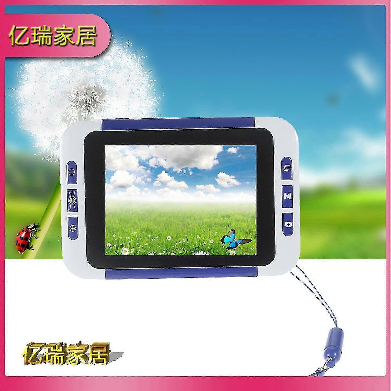 Portable 3.5-inch electronic magnifying glass with a maximum magnification of 32 times, supports fixed screen reading, photography, playback, and buil