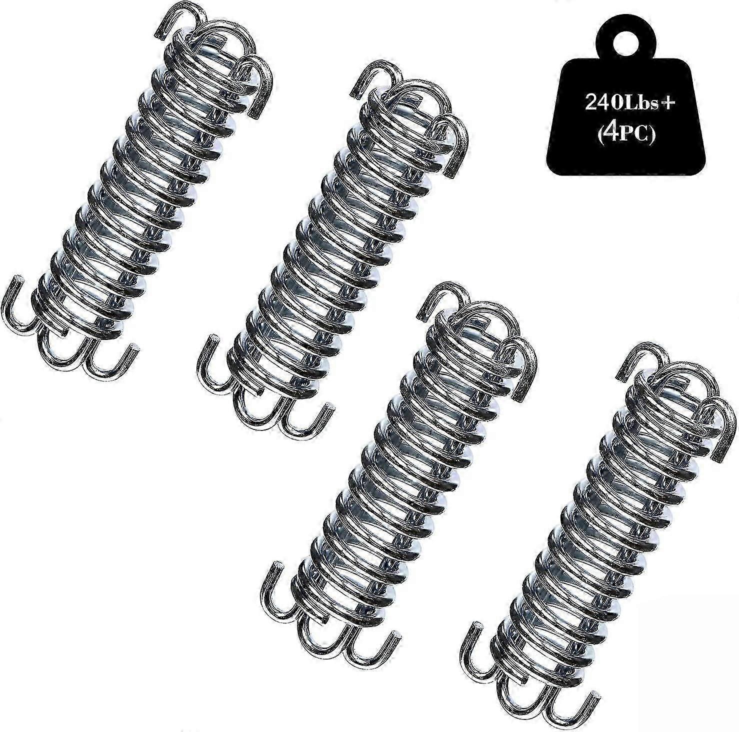 4 Pack ελατήρια τάνυσης - ανοξείδωτο ατσάλι - για σκηνή, πανί σκίασης, τέντα - ασφαλή τοποθέτηση