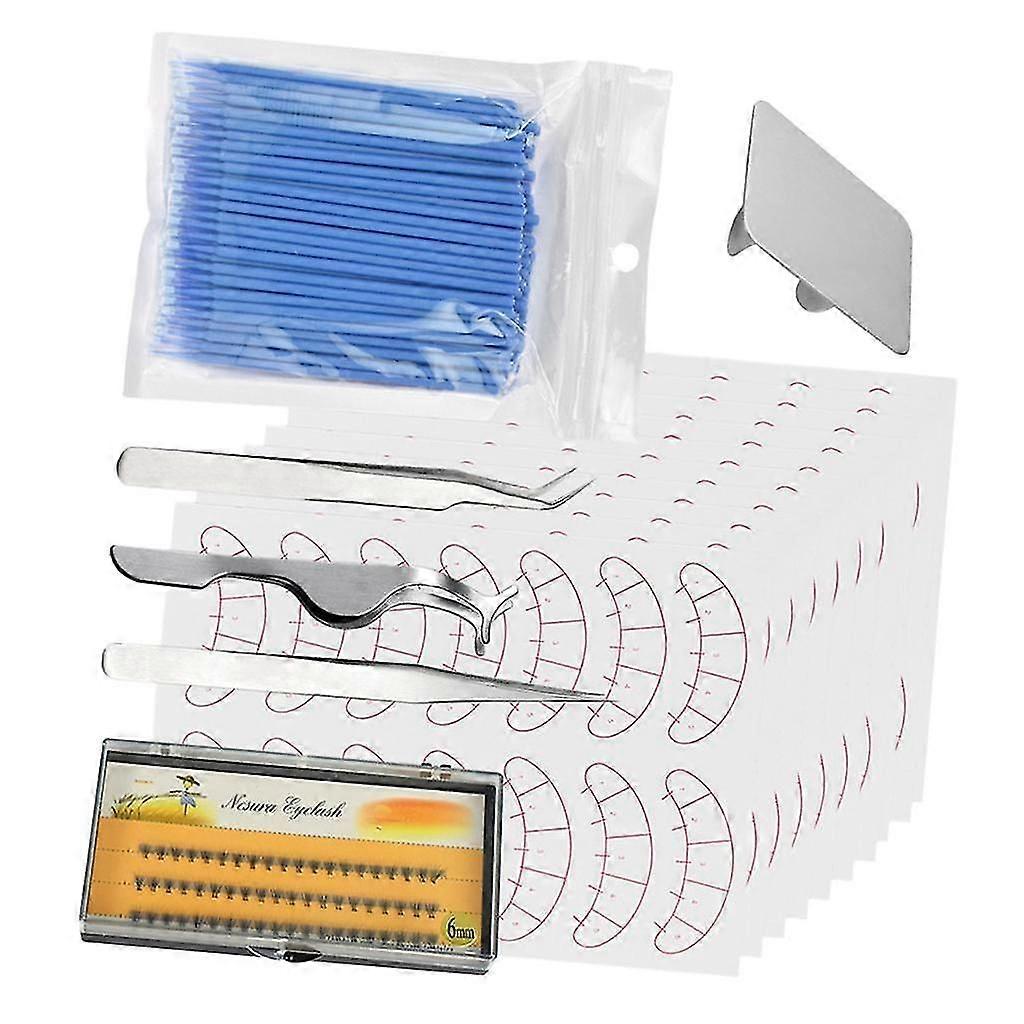 115X False Eyelashes Extension Practice Exercise Set Training Kit Yellow