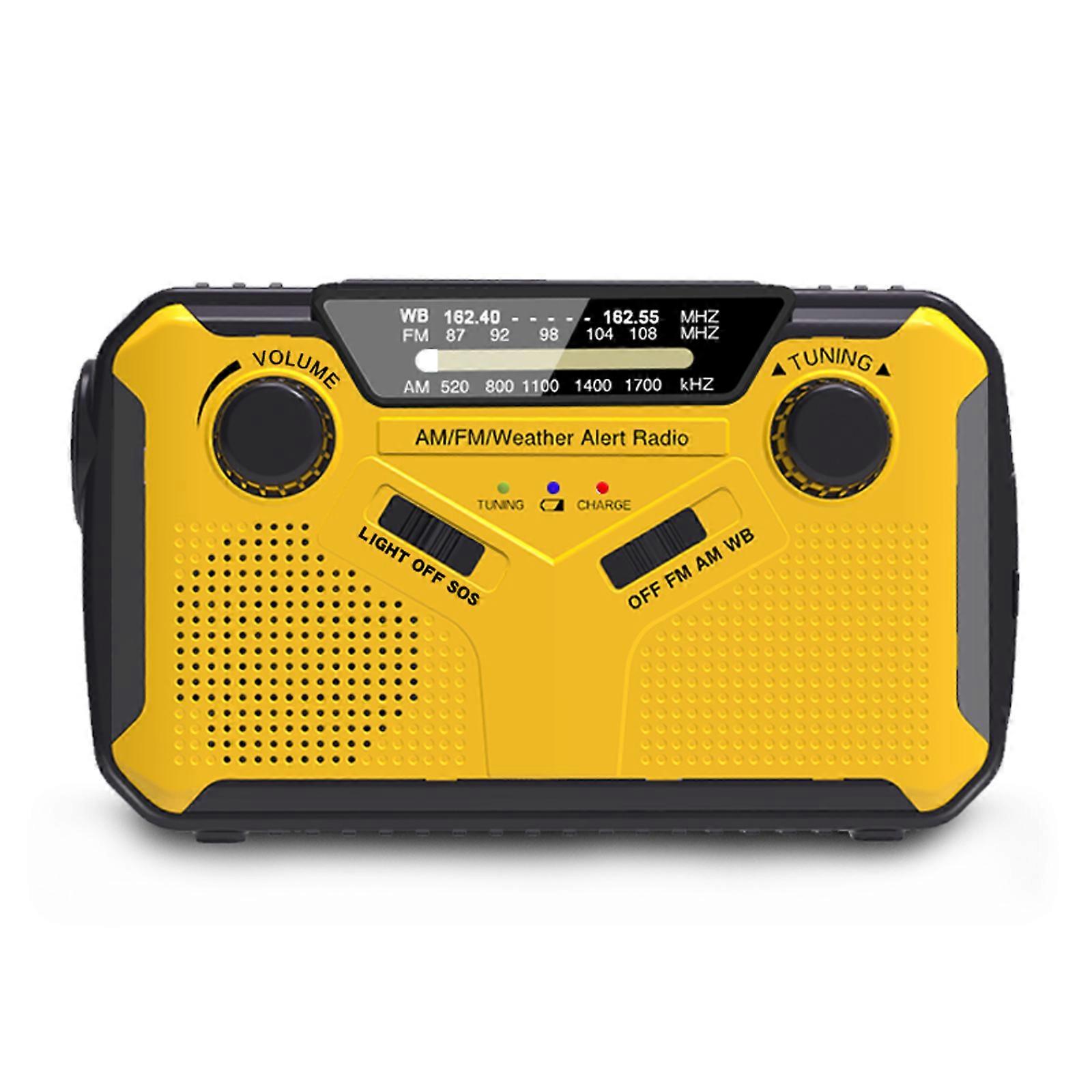 Digital AM FM Radio Solar Hand Crank Emergency Radio Reading Lamp LED Flashlights Continuous Power Supply Radio