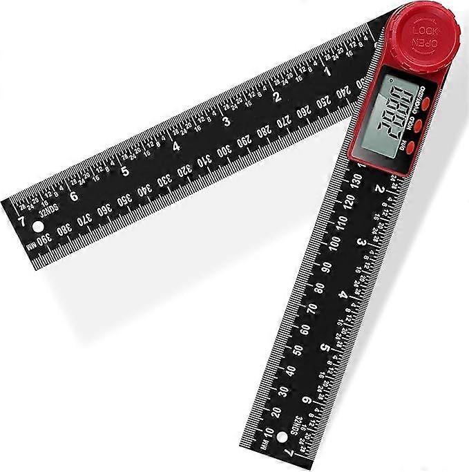 Digital Angle Finder Ruler with LCD Display, 200mm/7 Inch Digital Inclinometer Protractor Angle Measuring Tool for Woodworking Carpenter Construction
