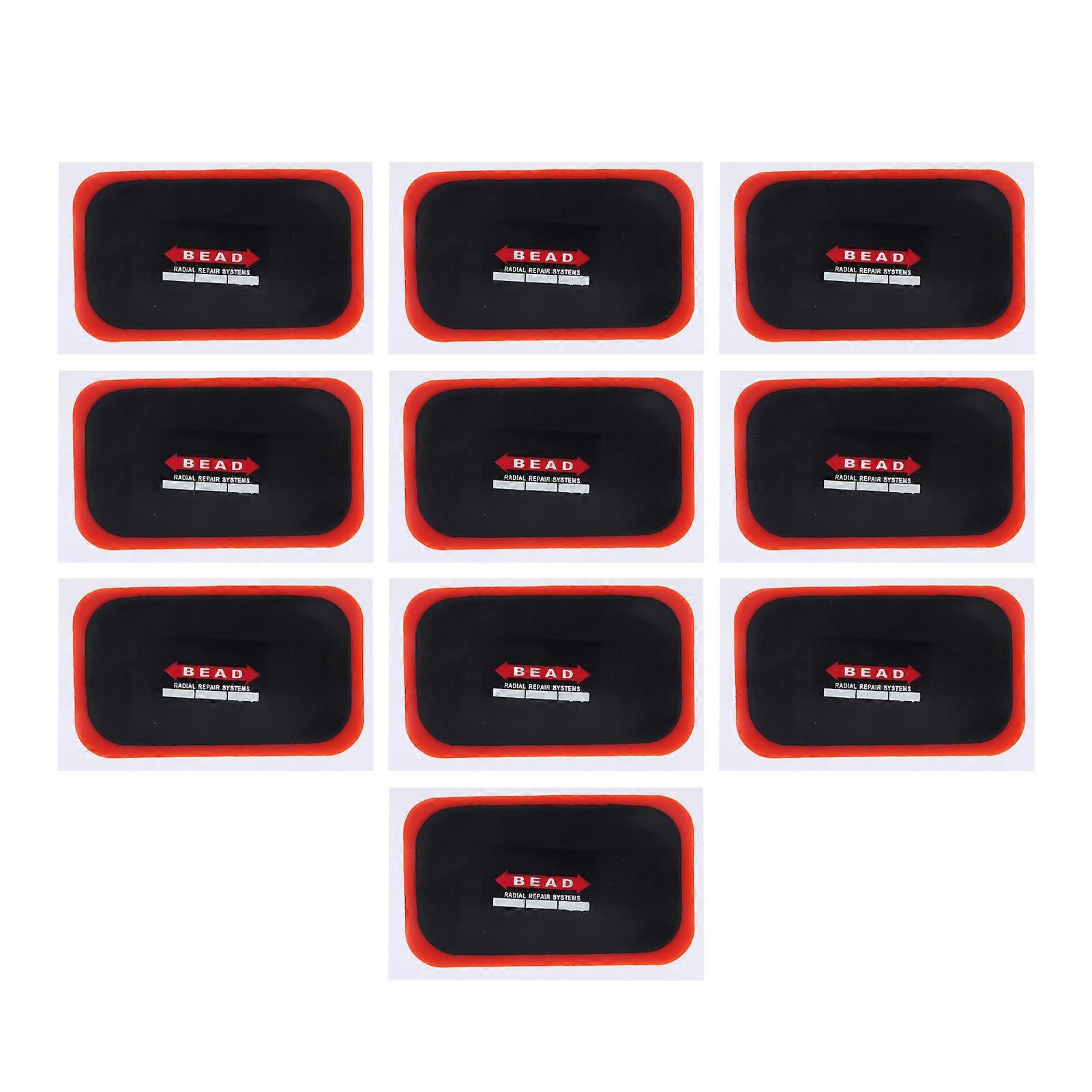 10Pcs Tire Patch Kit Universal for Cycle Puncture Repair Tools Rubber Rectangle 70x120mm