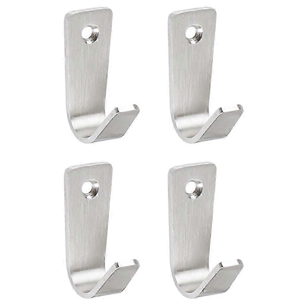 4 Pcs Stainless Steel Hooks Rust-proof Hooks Wall Hooks Coat Hooks Home Supplies