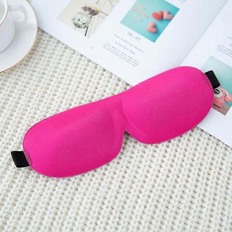 3D eye mask, comfortable and lightweight sleep mask, breathable blackout sleep mask with adjustable shoulder strap (1 piece)(rose red)