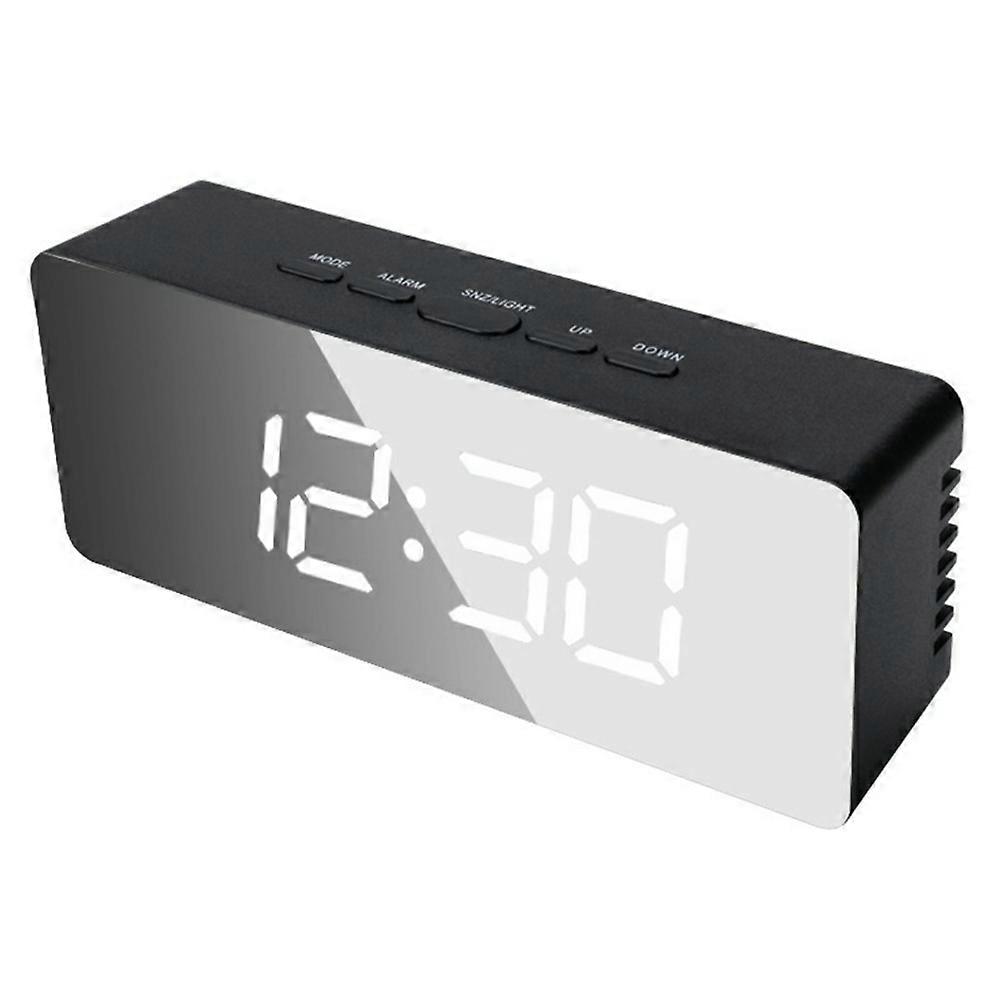 TS-S69 LED Digital Display Multifunction Clock Desk Makeup Mirror Alarm Clock with Temperature