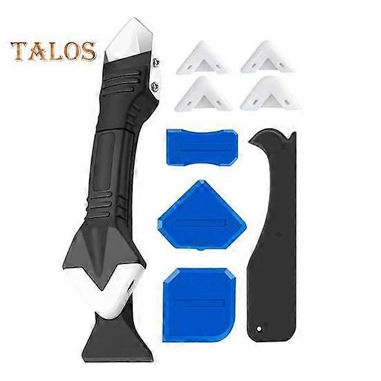 1 Set 3-In-1 Caulking Scraper Tools Kitchen Bathroom Floor Window Sealant Finishing Tool Reusable Grout Removal Sealant Caulk Smoothing Tools