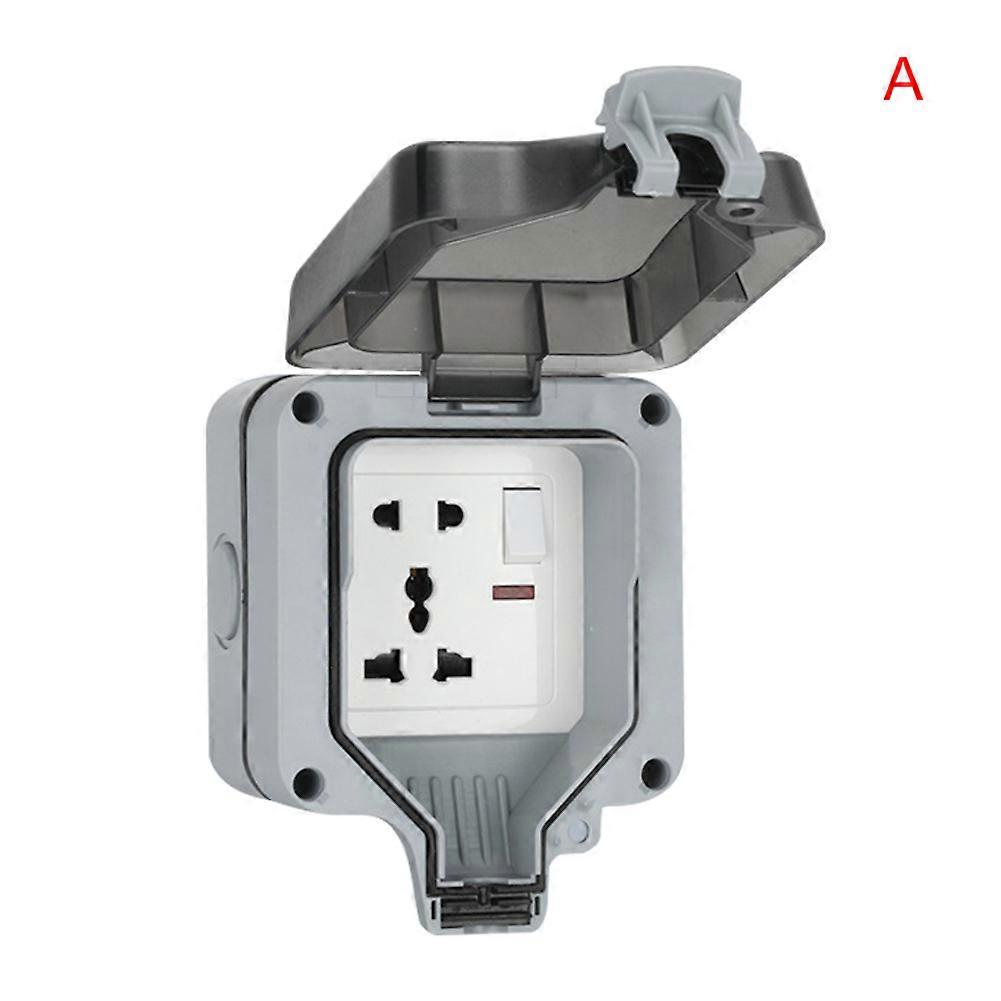 Weatherproof IP66 Power Outlet Lockable Socket with Clear Cover