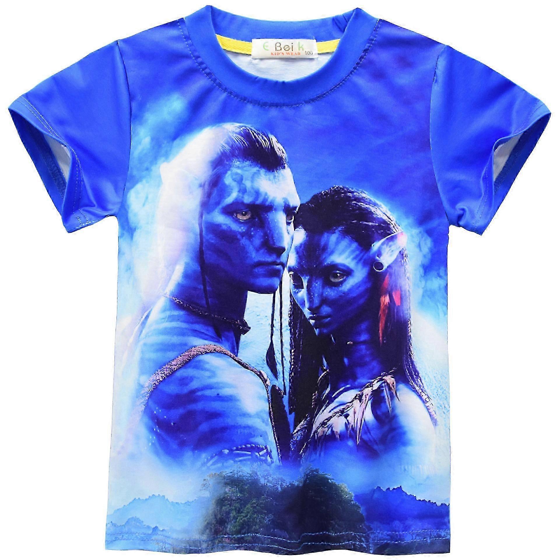 2023 Kids Short Sleeve T-Shirt Tops Movie Avatar Costume Boys Short Sleeve T-Shirt Tops
