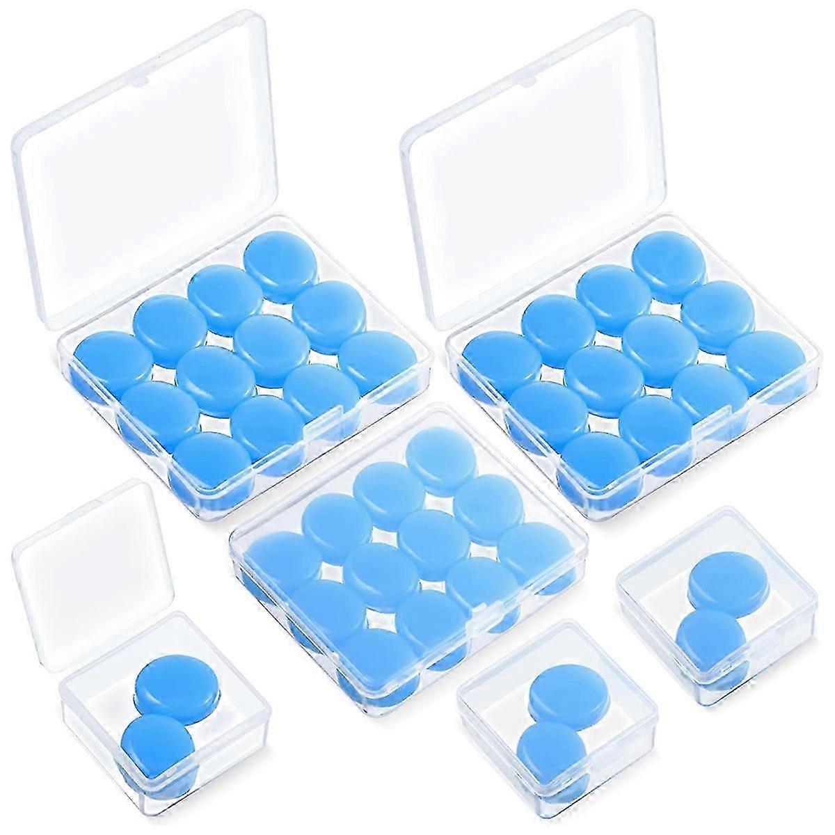 21 Pairs Ear Plugs for Sleeping Reusable Moldable Blue