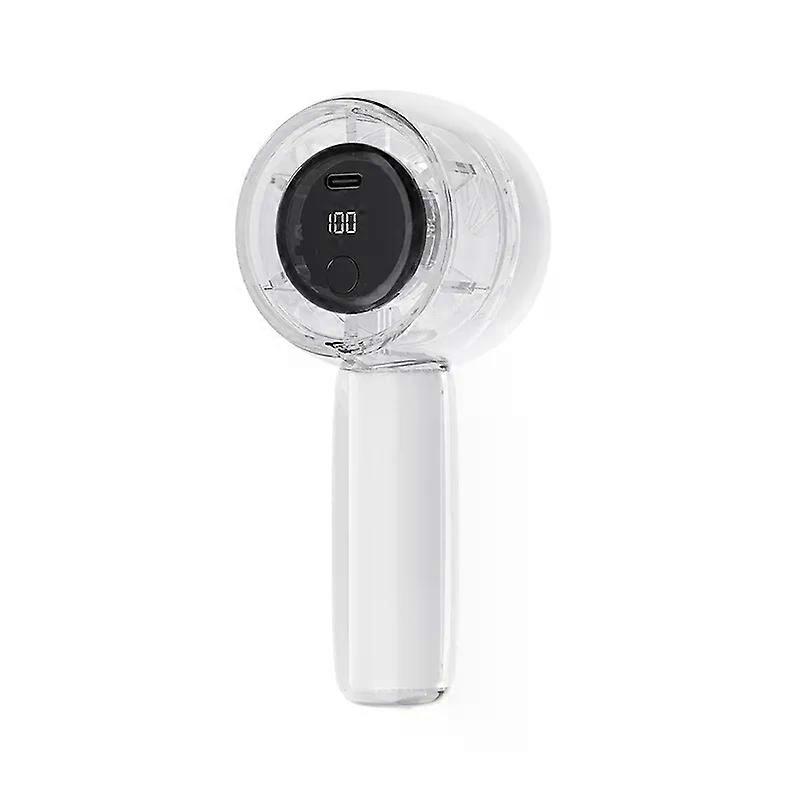 mini turbo fan 100-speed digital display high-speed handheld small fan portable colorful lights high-speed fan cooling tool