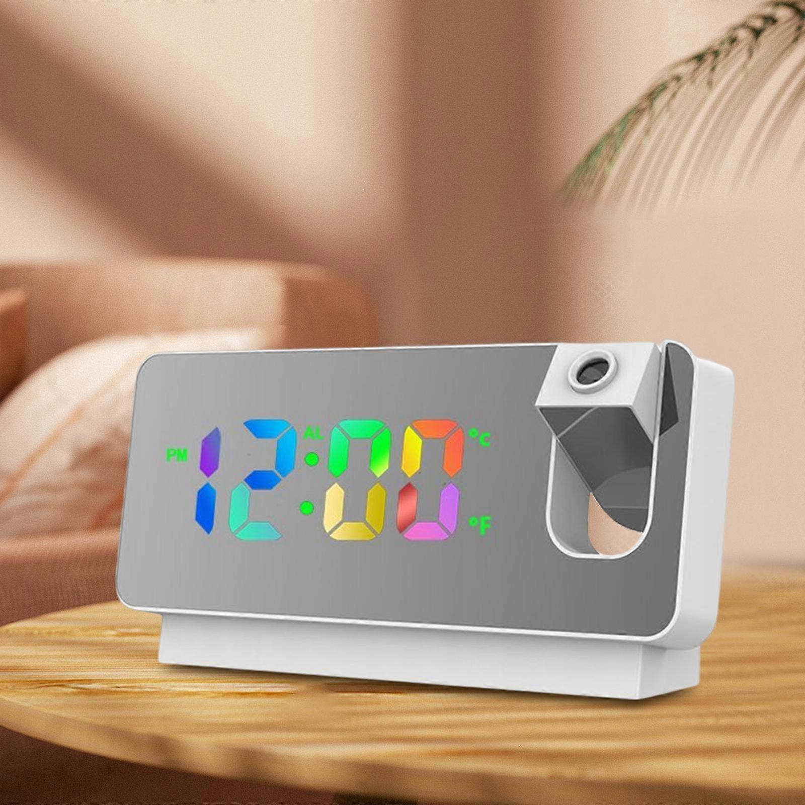 Alarm Clock With Led Projector, Digital Desk Clocks