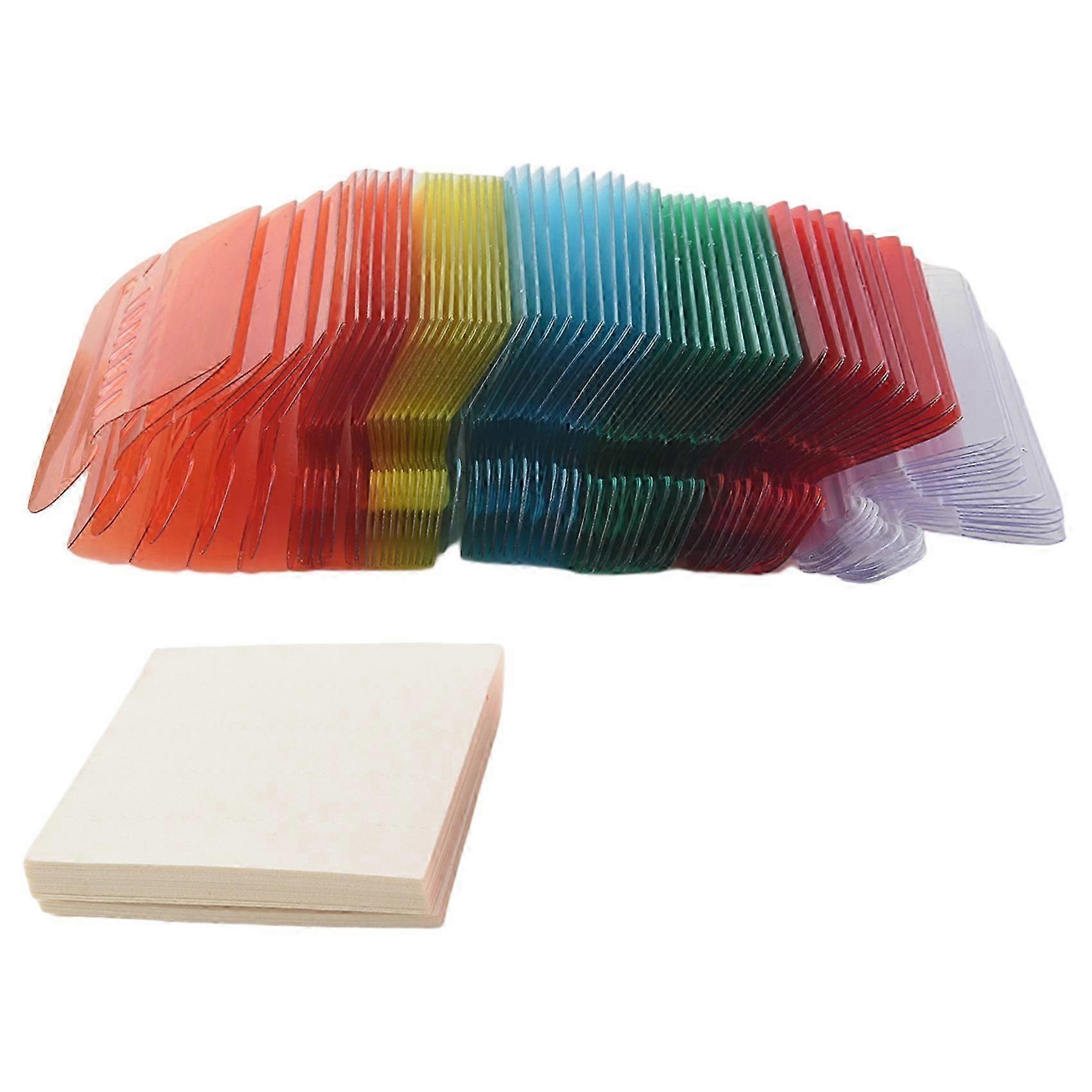 60 Pcs 2 Inch Hanging Folder Tabs and 120 Grids Inserts for Quick Identification of Hanging Files H