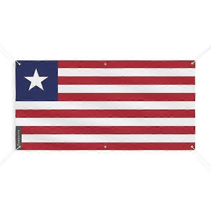Liberia Flag Banner - PIXELFORMA - 90x180cm - Durable Polyester - 6 Reinforced Eyelets