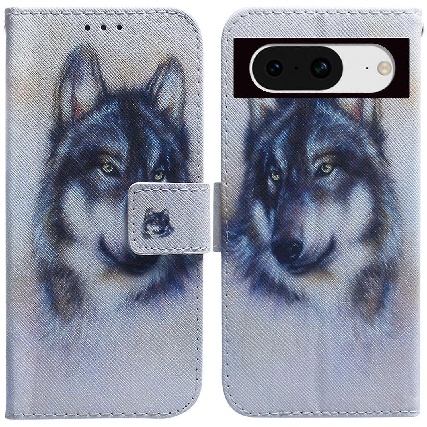 For Google Pixel 8 Coloured Drawing Flip Leather Phone Case