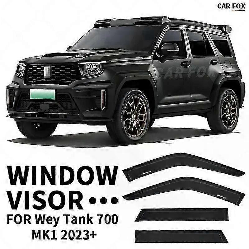 Applies to Door Visor Suitable for Wey Tank 700 MK1 2023+ CAR Window Visor Vent Wind Deflectors Visors Rain Guard Shades Visor