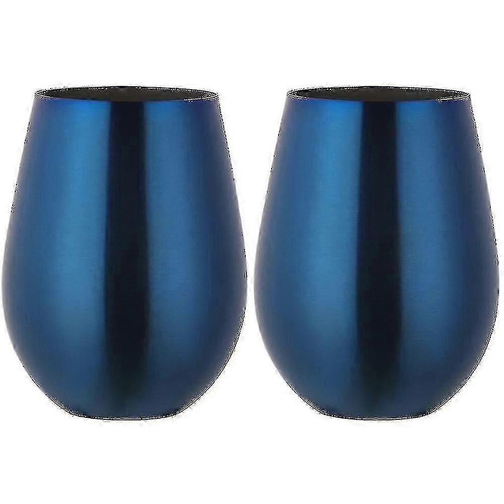 2 szt. kieliszków do wina ze stali nierdzewnej bez nóżki do podróży