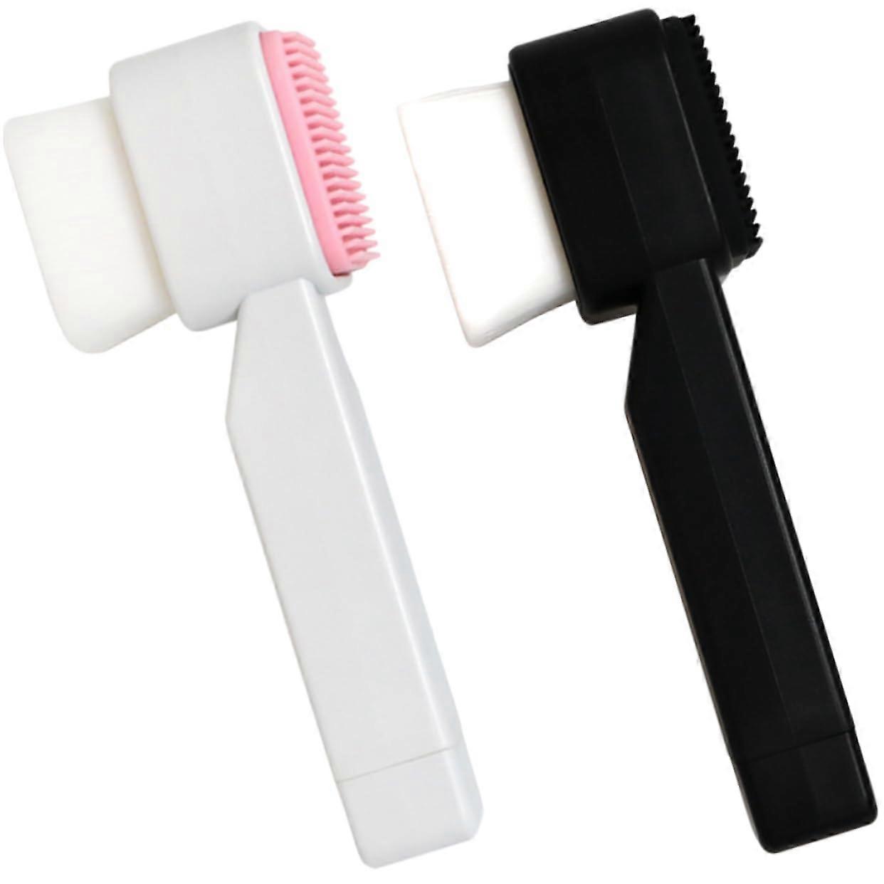 Manual Facial Cleansing Brush Set Double Sided Face Wash Brush for Exfoliation, Soft Bristles, and Deep Cleansing