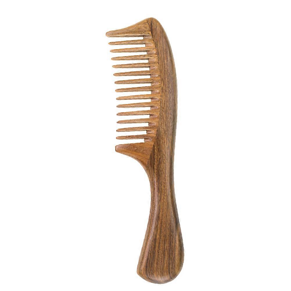 Vintage Sandalwood Wide Tooth Comb Portable Wooden Hair Comb for Women Promotes Healthy Hair and Scalp Relaxation