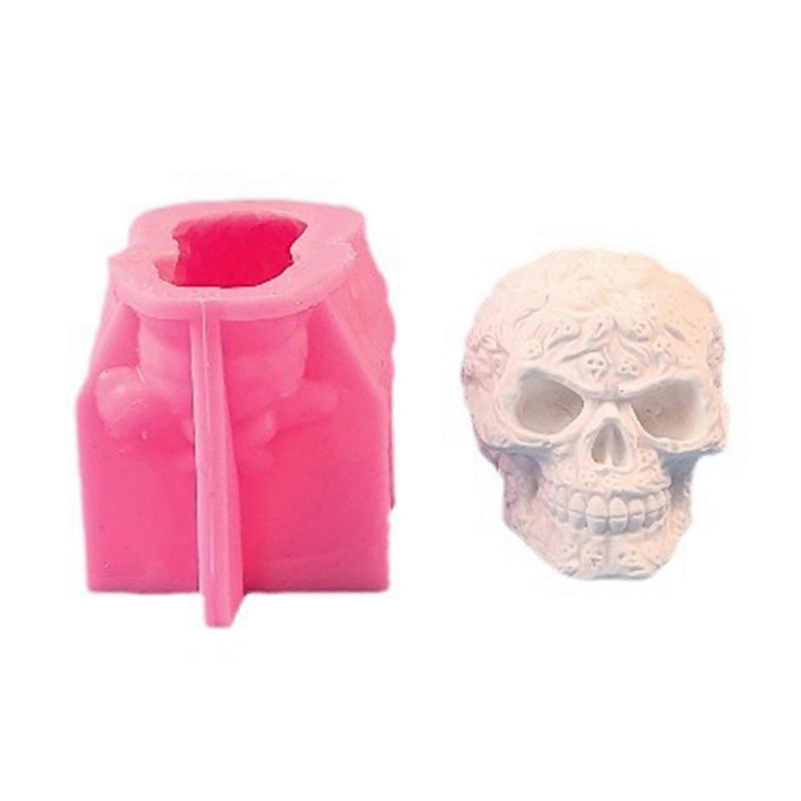 Halloween Skull Silicones Molds for Making Candle Soap Chocolate Mousses Table Decorations Art Craft, Skull Resins Molds