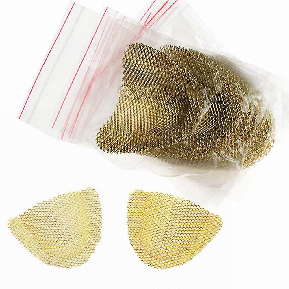 20 Pcs Golden Metal Palatal Reinforcement Mesh for Acrylic Partial Denture Upper Teeth, Durable and Lightweight Design