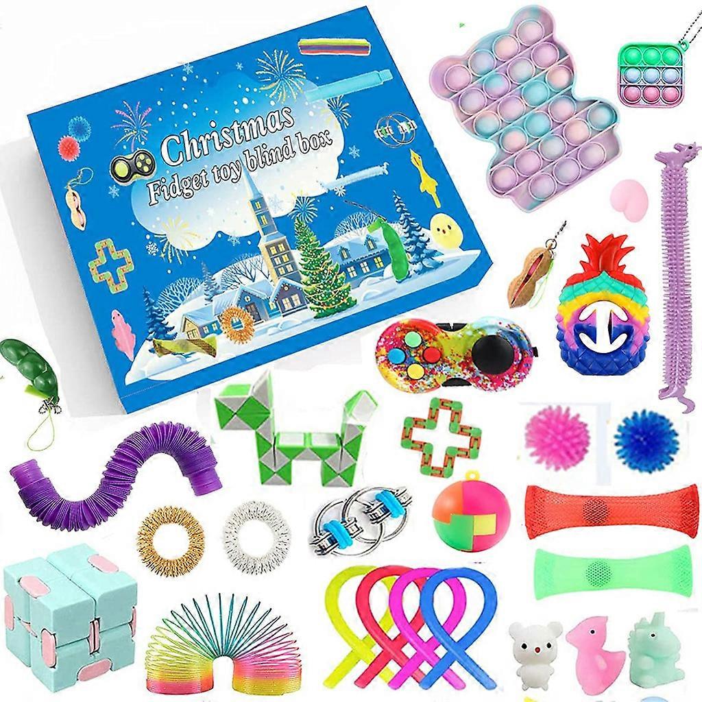 Sensory Fidget Squeeze Toy Interactive Finger Toy for w/ Stretching Rope Popit Board Ball Popper Bundle for Anxi