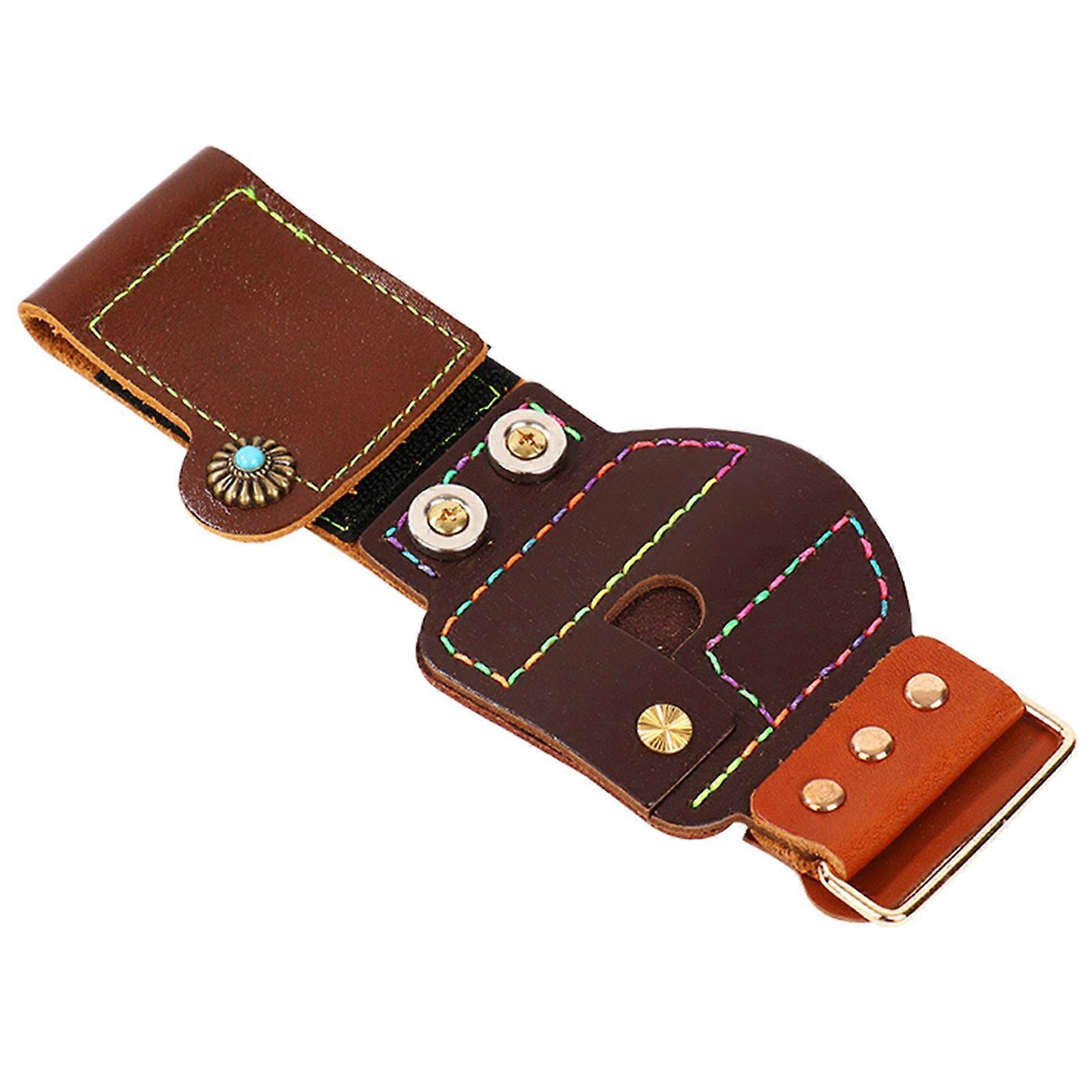 Leder Handgelenkschutz Armband Jagd Shoot Reel Strap Hook & Loop Handschlaufe für Shoot Fish XL