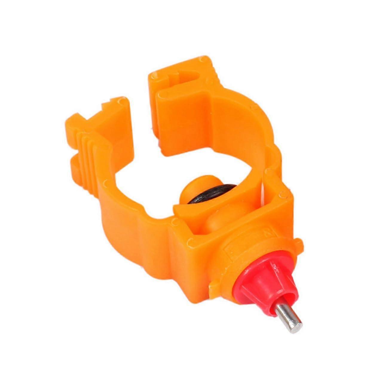 20 pieces Automatic Chicken Waterer Poultry Drinker for Chicken Longlasting Duck and Practical Water Drinker for Liquid Supply Orange