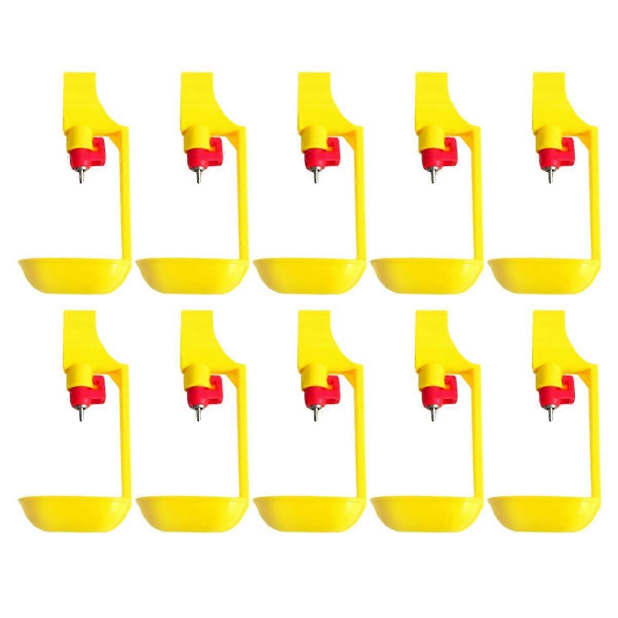 Square Tube Chicken Waterer Pack Of 10 Chicken Waterers With Steel Ball Drinker Practical Chicken Drinking Fountain