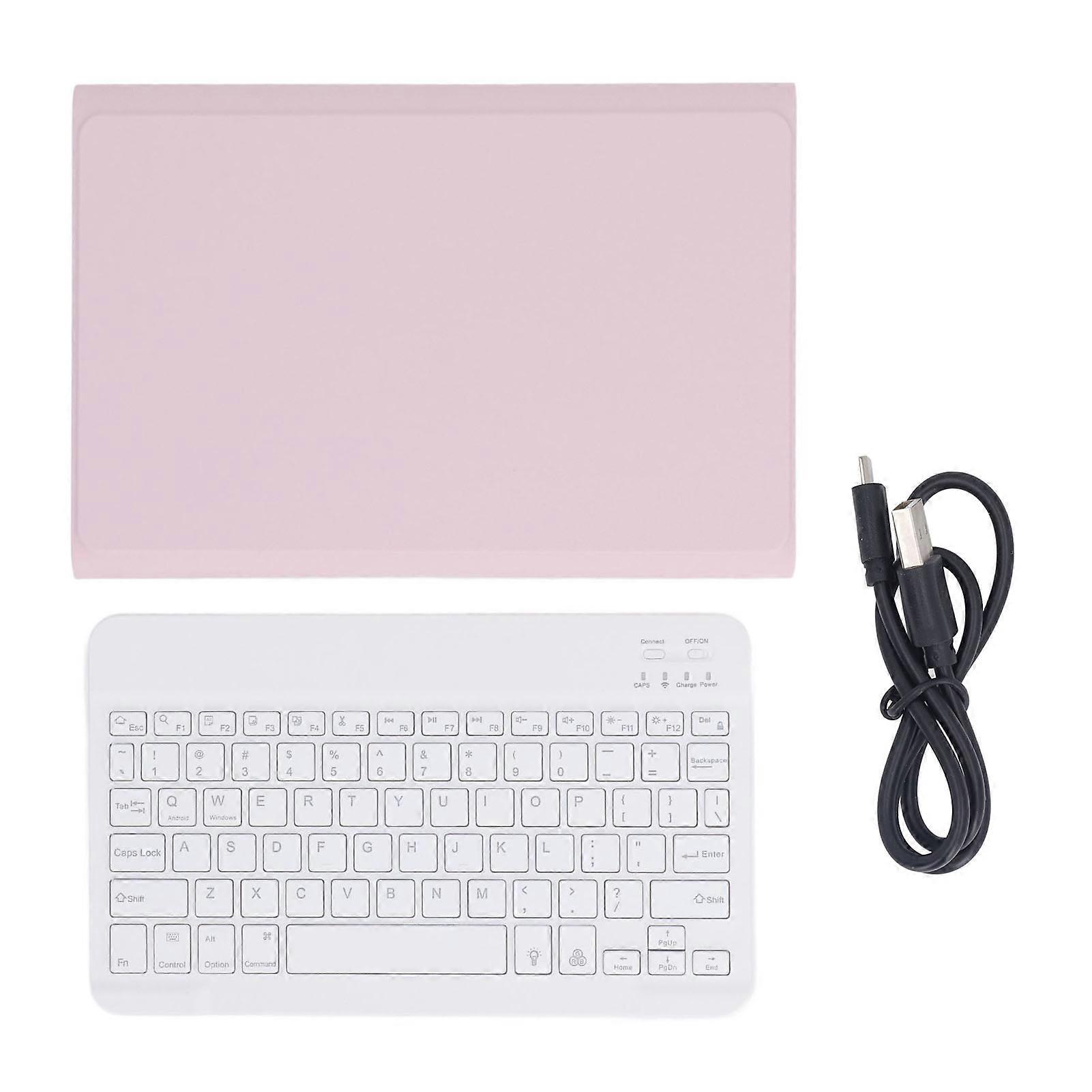Keyboard Slim Stand Cover Protective Stand Cover with RGB Magnetic Detachable Keyboard for Tab P11 Plus 2021 Pink